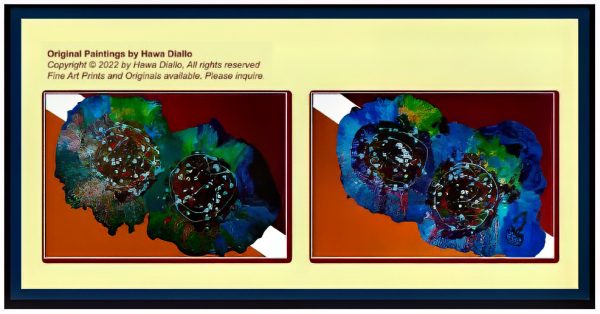 Abstract painting by Hawa Diallo