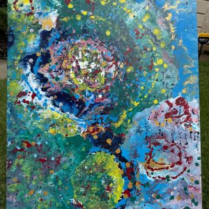 Abstract painting by Hawa Diallo